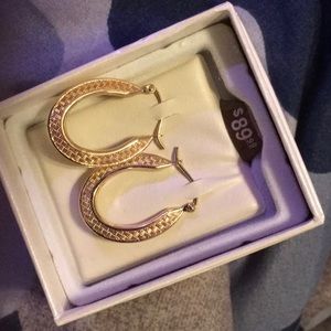 KAY JEWELERS 10k GOLD HOOP EARRINGS (STAMPED) 25mm